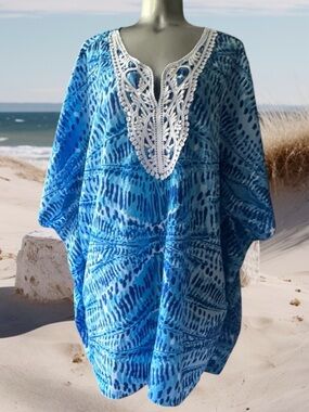 2 for $30 ✅ Crochet-Trim Beach Lightweight Tunic & Coverup